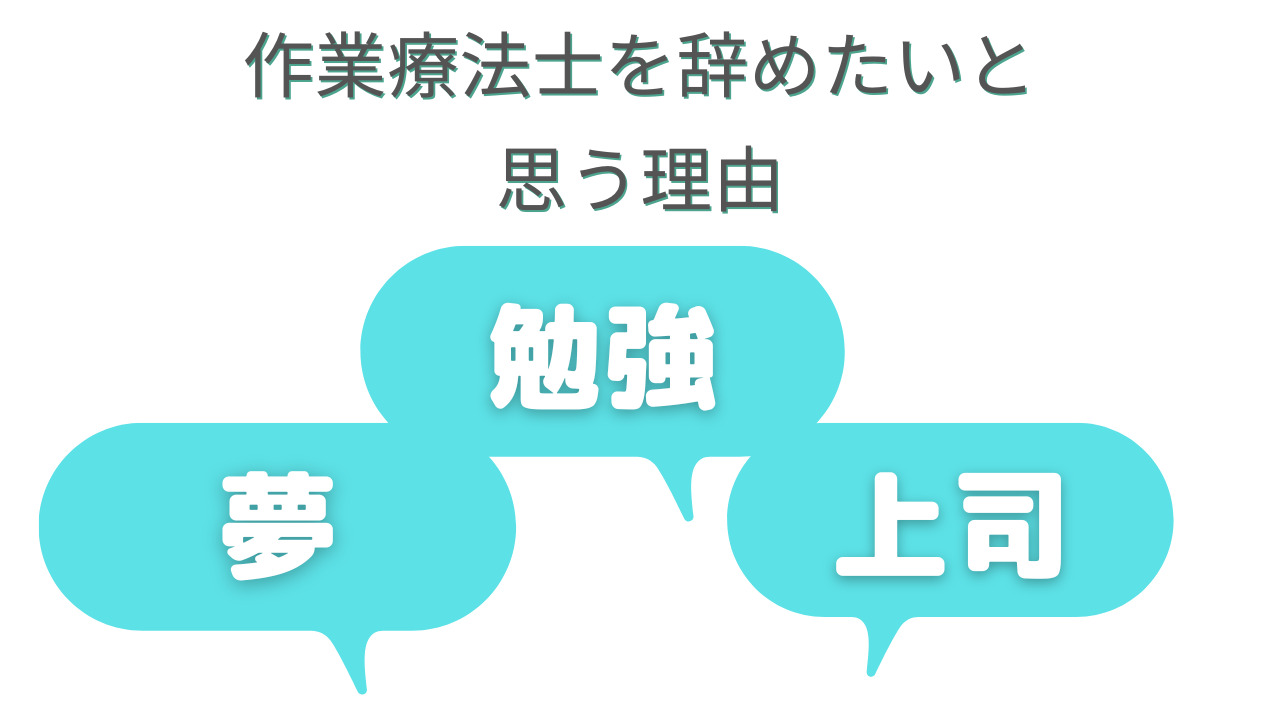 作業療法士を辞めたいと思う理由